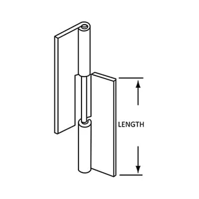 Lift Off Hinge - Right hand - 2" - Pin dia 3mm